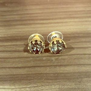 Black quartz (not real) earrings